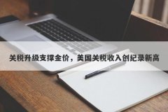 关税升级支撑金价，美国关税收入创纪录新高